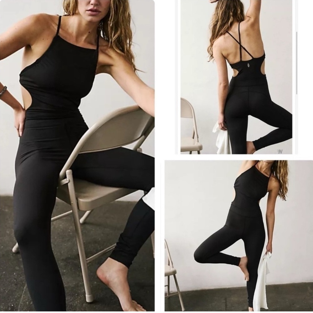Free People Black Cosmic Love Onesie Size Small Women
